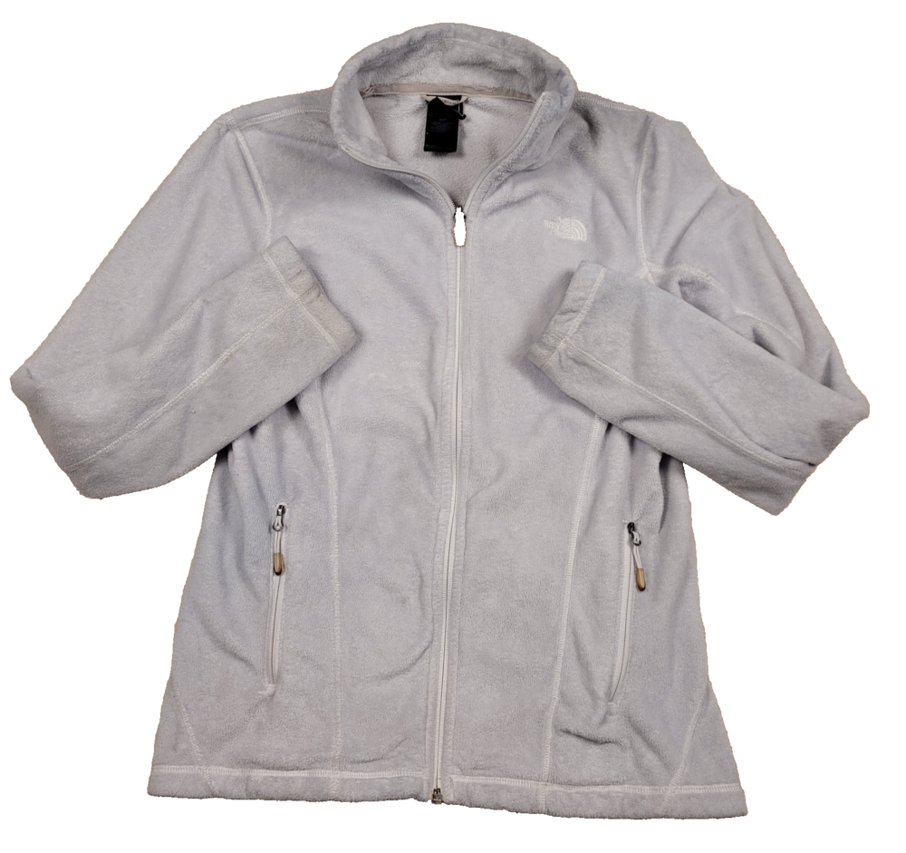 North Face Jacket Womens Small Gray Fleece Full Zip Softshell Outdoor Layer